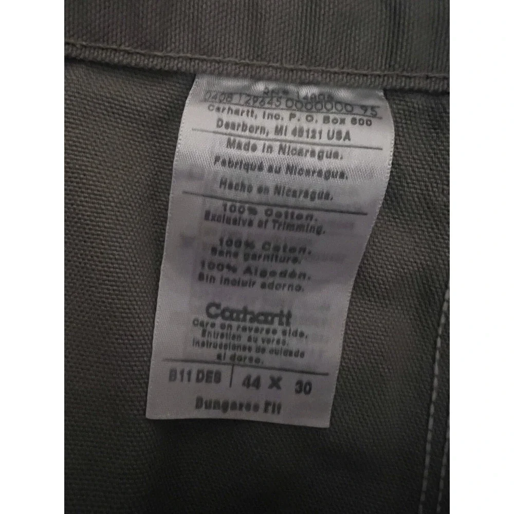 Carhartt B11‎ DES Carpenter Canvas Pants Men's 44x30 Workwear